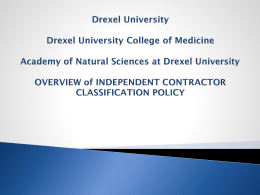 Training [PDF] - Drexel University