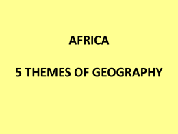 AFRICA 5 THEMES OF GEOGRAPHY