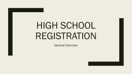 High school Registration - South Seminole Middle School