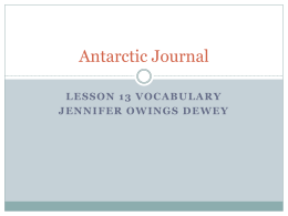 Antarctic Journal - 4th Grade Journeys