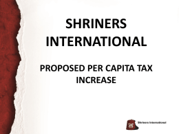 Shriners International Expenses - Shrine Treasurers Association of