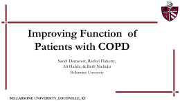 COPD Aerobic and Strength Training