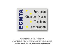 ecmta 2013-2016 - European Chamber Music Teachers` Association