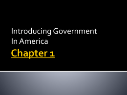 Chapter 1 - Introducing Government