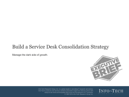 Build a Service Desk Consolidation Strategy - Info