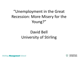 Unemployment in the Great Recession: More Misery for the Young