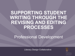 revising and editing - The Colorado Education Initiative