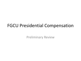 FGCU Presidential Compensation - Florida Gulf Coast University