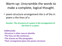 Poetry Structure