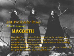 Macbeth - Mrs. Vasile`s Online Classroom