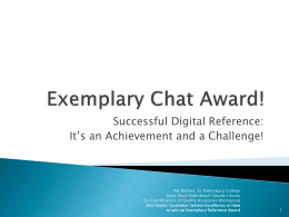 Exemplary Chat! - Ask a Librarian News and Information