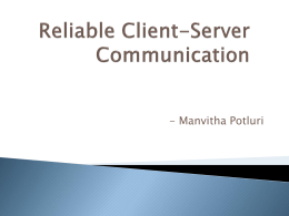 Reliable Client-Server Communication