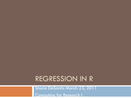 Regression in R