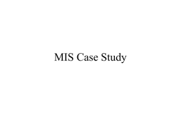 MIS Case Study