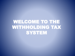 FINAL WITHHOLDING TAX - Accounting Division