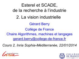 Esterel et SCADE, de la recherche à l*industrie
