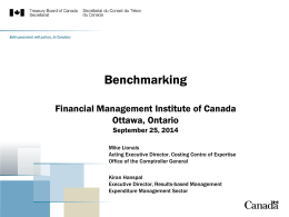 Internal Service Benchmarking - Financial Management Institute of