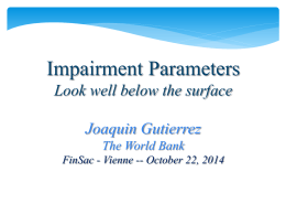 Impairment parameters look well below the surface