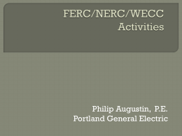 FERC -NERC -WECC