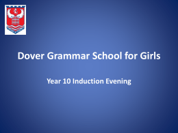 New Maths GCSE - Dover Grammar School for Girls