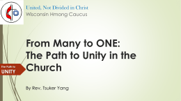 The Path to Unity - National Hmong Caucus of the United Methodist