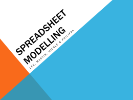 Spreadsheet Modelling