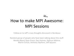 MPI Sessions proposal