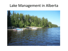 Lake Management in Alberta