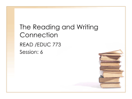 The Reading and Writing Connection