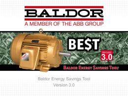 PowerPoint Presentation - Baldor Electric Company, a leader in