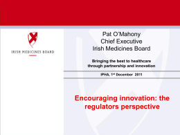 PowerPoint Presentation - Irish Pharmaceutical Healthcare