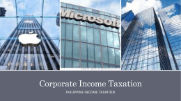 Corporate income taxation
