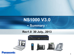 NS1000 V3.0 PBX Product Summary_Rev1