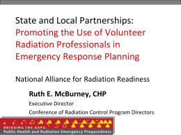 Promoting the Use of Volunteer Radiation Professionals in