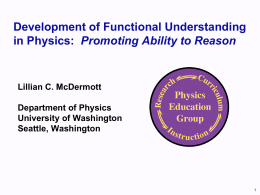 Physics Education Research: Scientific Reasoning Skills