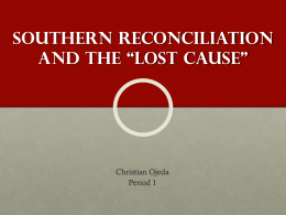 Reconstruction and Lost Cause
