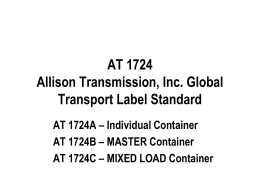 AT-1724 - Allison Transmission