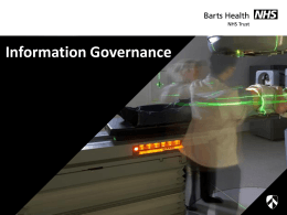 Information Governance - Barts Health NHS Trust