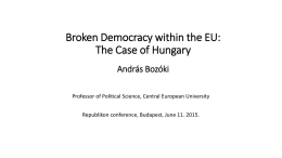 Facade Pluralism in Semi-Democracies: The Case of Hungary