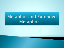 Metaphor and Extended Metaphor