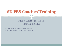 SD PBS Coaches* Training