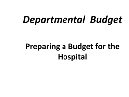 Departmental Budget