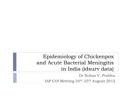 Epidemiology of Chickenpox and Acute Bacterial Meningitis in India