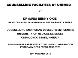 counselling facilities at unimed