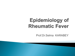 Epidemiology of rheumatic fever and rheumatic heart disease