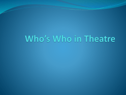 Who*s Who in Theatre