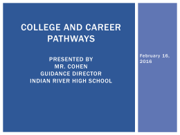 College and Career Pathways and Scheduling