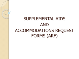 Supplemental aids