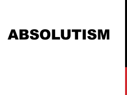 Absolutism - SASD Teacher Websites