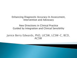 Enhancing Diagnostic Accuracy In Assessment, Intervention and